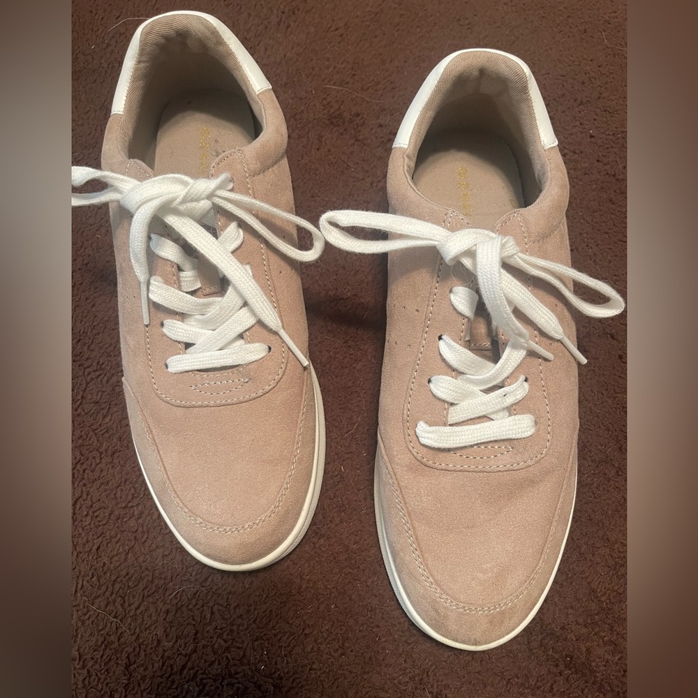 Old Navy Tan Sneakers with White Laces